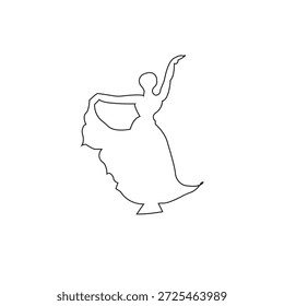 Rhythm of Dance One Line Art (em inglês) .