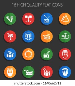 rhythm instruments web icons for user interface design