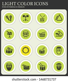 rhythm instruments web icons for user interface design