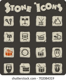 rhythm instruments web icons for user interface design