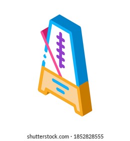 rhythm metronome icon vector. isometric rhythm metronome sign. color isolated symbol illustration
