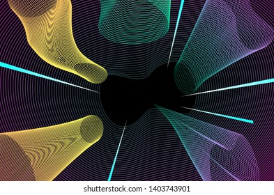 Rhythm of movement digital color.  Vector illustration EPS10