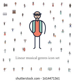 rhythm musician icon. musical genres icons universal set for web and mobile