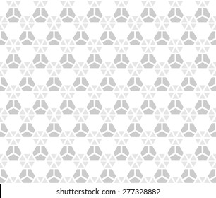 Rhythm soft gray color connecting hexagon mesh seamless pattern background vector.