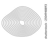 Rhythmic contour lines. Geometric topography art. Natural terrain patterns. Abstract elevation shapes.
