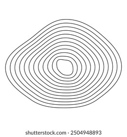 Rhythmic contour lines. Geometric topography art. Natural terrain patterns. Abstract elevation shapes.