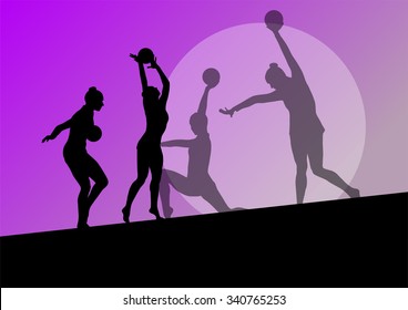 Rhythmic gymnast woman with ball vector abstract background concept