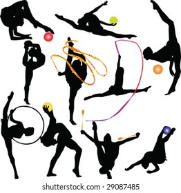 rhythmic gymnastic collection vector