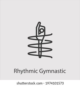 rhythmic gymnastic icon vector icon.Editable stroke.linear style sign for use web design and mobile apps,logo.Symbol illustration.Pixel vector graphics - Vector

