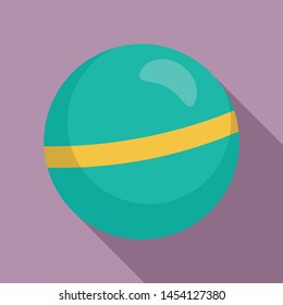 Rhythmic gymnastics ball icon. Flat illustration of rhythmic gymnastics ball vector icon for web design
