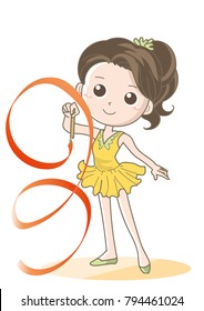 Rhythmic gymnastics child - Ribbon