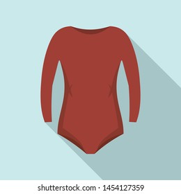 Rhythmic gymnastics clothes icon. Flat illustration of rhythmic gymnastics clothes vector icon for web design