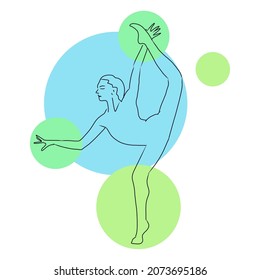 rhythmic gymnastics design art dancing woman
