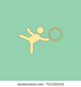 Rhythmic gymnastics. Design vector illustration.