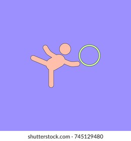 Rhythmic gymnastics. Design vector illustration.