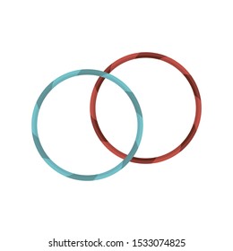 Rhythmic gymnastics hoop icon. Flat illustration of rhythmic gymnastics hoop vector icon for web design