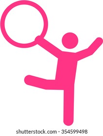 Rhythmic gymnastics with hoop pictogram