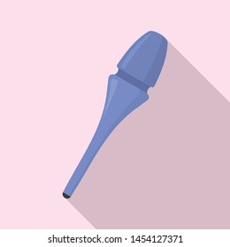 Rhythmic gymnastics plastic clubs icon. Flat illustration of rhythmic gymnastics plastic clubs vector icon for web design