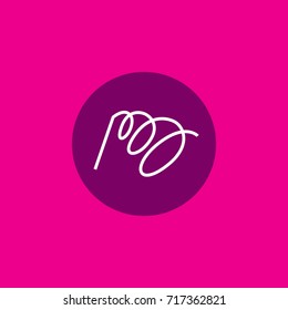 Rhythmic gymnastics ribbon equipment vector icon