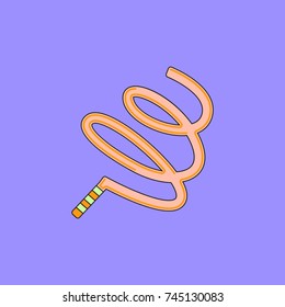 Rhythmic gymnastics ribbon, Modern gymnastics Ribbon. Sport. Vector Illustration.