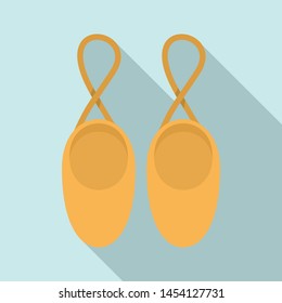Rhythmic gymnastics shoes icon. Flat illustration of rhythmic gymnastics shoes vector icon for web design
