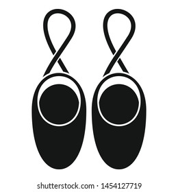 Rhythmic gymnastics shoes icon. Simple illustration of rhythmic gymnastics shoes vector icon for web design isolated on white background