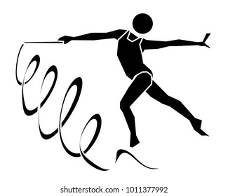 Rhythmic Gymnastics sign icon, vector symbol