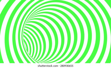 Rhythmic striped tunnel 3D Vector Design Green