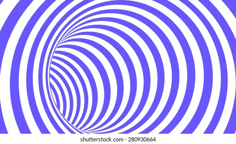 Rhythmic striped tunnel 3D Vector Design Blue