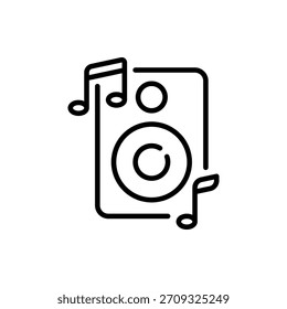 Icono de Vector rítmico de nota musical, ideal para ilustraciones de sonido, composición y entretenimiento