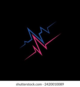 Rhythms in blue and pink colors in front of the background