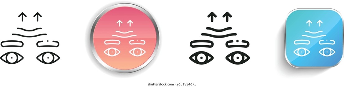 rhytidectomy icon. Thin Linear, Regular and Button Style Design Isolated On White Background