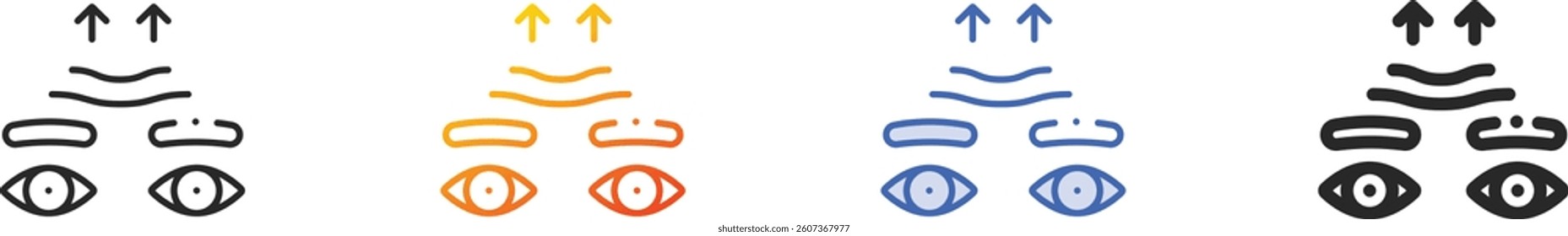 rhytidectomy icon.Thin Linear, Gradient, Blue Stroke and bold Style Design Isolated On White Background