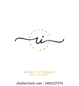 RI Initial handwriting logo template