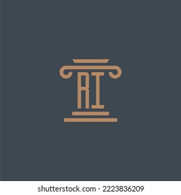Erstmalige RI-Monographie für das Logo der Anwaltskanzlei mit Säulendesign