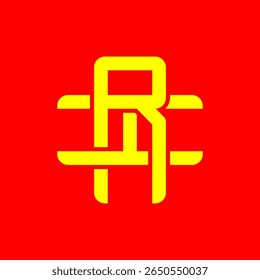 Logótipos de monogramas IR ou RI sobrepostos