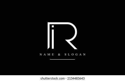 RI, IR, R, I abstract letters logo monogram