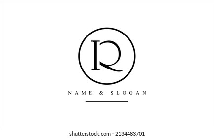RI, IR, R, I abstract letters logo monogram