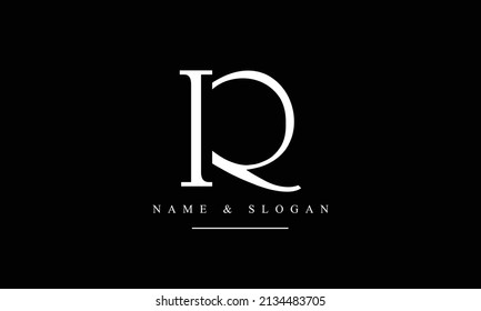 RI, IR, R, I abstract letters logo monogram