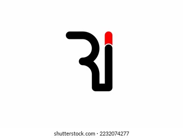 logotipo de ri ir r i monograma aislado en fondo blanco