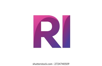 RI Letter Gradient Monogram Logo for Modern Business Branding