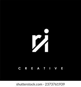 RI Letter Initial Logo Design Template Vector Illustration