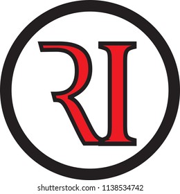 RI letter vector logo