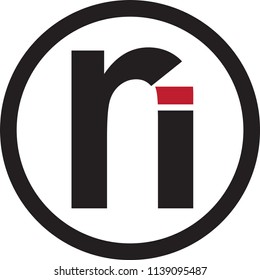 ri letter vector logo