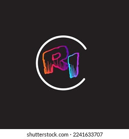 RI Lighting Letters logo Vector