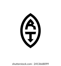 Geometrisches Monogramm der RI-Linie mit hochwertigem professionellem Design, das gut gedruckt werden kann