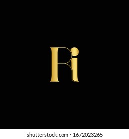 Vektorillustration der Design-Vorlage für das RI-Logo
