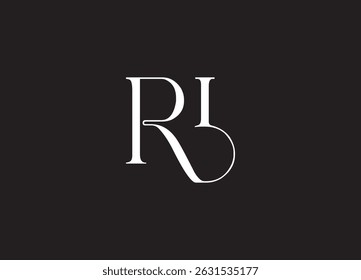 Diseño del logotipo de RI y logotipo del monograma