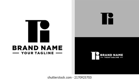 RI LOGO MONOGRAM LOWERCASE UNIQUE EDITABLE