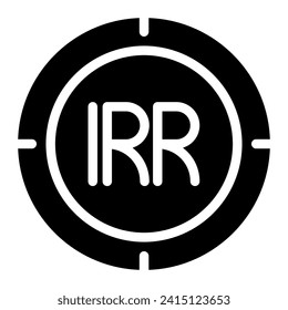 rial coin icon vector graphic illustration for web, UI and App mobile design isolated on white background